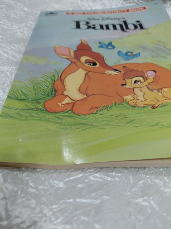 Walt Disneys Bambi Big Color Activity Book 1993 Golden Publishing Vintage - Picture 5 of 8